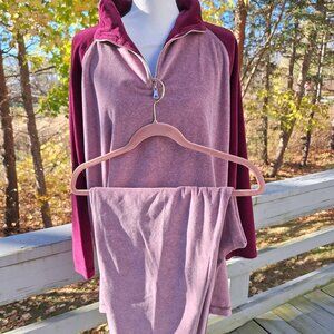 Sport Savvy Lounge Workout Track Suit Set Pants Jacket